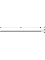 Geberit Option Basic Square tükör felső világítással 140x70 cm, eloxált alumínium 502.811.00.1