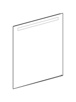 Geberit Option Basic Square tükör felső világítással 80x90 cm, eloxált alumínium 502.813.00.1