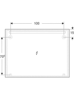 Geberit Option Basic Square tükör felső világítással 120x90 cm, eloxált alumínium 502.815.00.1