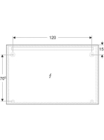 Geberit Option Basic Square tükör felső világítással 140x90 cm, eloxált alumínium 502.816.00.1