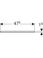 Geberit Selnova Square mosdópult 59,1x47,5 cm, hikoridió 502.862.00.1