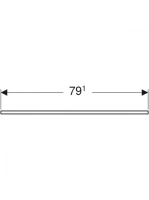 Geberit Selnova Square mosdópult 79,1x47,5 cm, matt láva 502.865.00.1