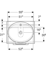 Geberit Selnova Square Set mosdószekrény mosdóval 59x70 cm, két fiókkal, matt láva 502.869.00.1