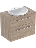 Geberit Selnova Square Set mosdószekrény mosdóval 79x70 cm, két fiókkal, hikoridió 502.874.00.1