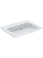 Geberit ONE mosdó hátsó lefolyóval 60x48 cm, túlfolyó és csapfurat nélkül, KeraTect bevonat 505.001.00.1