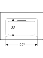 Geberit ONE mosdó hátsó lefolyóval 75x48 cm, túlfolyó és csapfurat nélkül, KeraTect bevonat 505.003.00.1