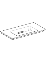 Geberit ONE mosdó hátsó lefolyóval 90x48 cm túlfolyó és csapfurat nélkül, KeraTect bevonat 505.005.00.1