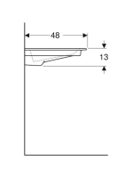 Geberit ONE mosdó hátsó lefolyóval túlfolyó nélkül 90x48 cm, KeraTect, fényes fehér 505.006.00.1