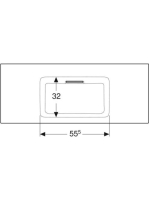 Geberit ONE mosdó hátsó lefolyóval 120x48 cm túlfolyó és csapfurat nélkül, KeraTect bevonat 505.016.00.1
