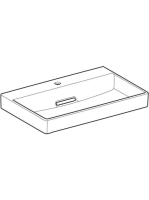 Geberit One mosdó hátsó lefolyóval 75x48 cm csaplyukkal és túlfolyó nélkül, KeraTect, fehér 505.036.00.1