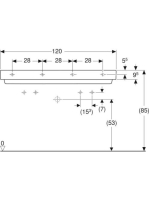Geberit One mosdó két csaplyukkal 120x48 cm túlfolyó nélkül, KeraTect, fehér 505.049.00.1