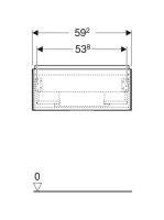 Geberit One alsó szekrény mosdóhoz 1 fiókkal 59x47 cm, hikoridió 505.071.00.6