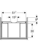 Geberit One alsó szekrény mosdóhoz 1 fiókkal 59x47 cm, matt greige 505.071.00.7