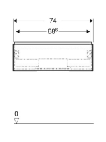 Geberit One alsó szekrény mosdóhoz 1 fiókkal 74x47 cm, matt fehér 505.072.00.2