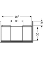 Geberit One alsó szekrény mosdóhoz 1 fiókkal 74x47 cm, tölgy 505.072.00.5