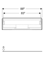 Geberit One alsó szekrény mosdóhoz 1 fiókkal 88,8x47 cm, matt láva 505.073.00.3