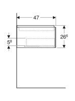 Geberit One alsó szekrény mosdóhoz 1 fiókkal 103x47cm, matt láva 505.074.00.3