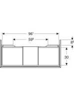 Geberit One alsó szekrény mosdóhoz 1 fiókkal 103x47cm, tölgy 505.074.00.5