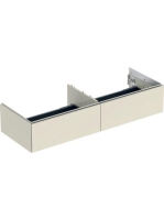 Geberit One alsó szekrény mosdóhoz két fiókkal 133x47cm, magasfényű homokszürke 505.076.00.4