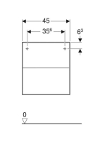 Geberit One oldalsó szekrény két fiókkal 45x47 cm, magasfényű fehér 505.077.00.1