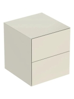 Geberit One oldalsó szekrény két fiókkal 45x47 cm, magasfényű homokszürke 505.077.00.4