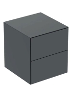 Geberit One oldalsó szekrény két fiókkal 45x47 cm, matt fekete 505.077.00.8