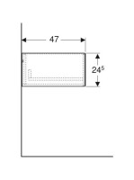 Geberit One oldalsó szekrény egy fiókkal 45x47 cm, tölgy 505.078.00.5
