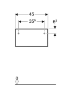 Geberit One oldalsó szekrény egy fiókkal 45x47 cm, matt fekete 505.078.00.8