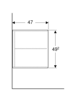 Geberit One oldalsó polcelem 45x47 cm, matt fekete 505.079.00.8