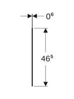 Geberit One üveglap burkolat oldalsó szekrényhez és polcelemhez, 45x46,5 cm, fehér üveg 505.082.00.1