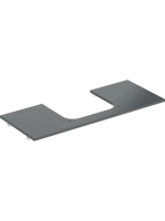 Geberit One márványhatású mosdópult középső kivágással, pultra ültethető mosdóhoz 120x47cm, matt fekete 505.115.00.2