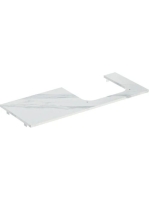 Geberit One márványhatású mosdópult jobb oldali kivágással, pultra ültethető mosdóhoz 120x47cm, matt fehér 505.155.00.1