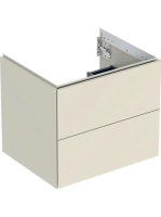 Geberit One alsó szekrény mosdóhoz 2 fiókkal 59,2x47 cm, magasfényű homokszürke 505.261.00.4