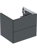 Geberit One alsó szekrény mosdóhoz 2 fiókkal 59,2x47 cm, matt fekete 505.261.00.8