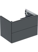 Geberit One alsó szekrény mosdóhoz 2 fiókkal 74x47 cm, matt fekete 505.262.00.8