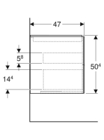 Geberit One alsó szekrény mosdóhoz 2 fiókkal 103x47 cm, hikoridió 505.264.00.6