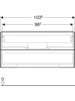 Geberit One mosdószekrény két fiókkal 105x47 cm, matt greige 505.264.00.7