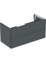 Geberit One alsó szekrény mosdóhoz 2 fiókkal 103x47 cm, matt fekete 505.264.00.8