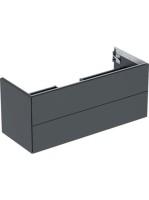 Geberit One alsó szekrény mosdóhoz 2 fiókkal 118x47 cm, matt fekete 505.265.00.8