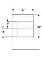 Geberit One alsó szekrény mosdóhoz négy fiókkal 135x47 cm, matt fehér 505.266.00.2