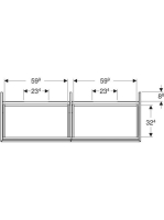 Geberit One alsó szekrény mosdóhoz négy fiókkal 135x47 cm, matt greige 505.266.00.7