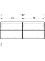 Geberit One alsó szekrény mosdóhoz négy fiókkal 135x47 cm, matt greige 505.266.00.7