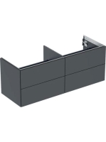 Geberit One alsó szekrény mosdóhoz négy fiókkal 135x47 cm, matt fekete 505.266.00.8