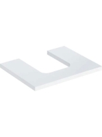 Geberit One mosdópult középső kivágással, pultra ültethető tálformájú mosdóhoz 60x47 cm, magasfényű fehér 505.271.00.1