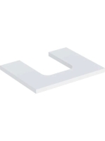 Geberit One mosdópult középső kivágással, pultra ültethető tálformájú mosdóhoz 60x47 cm, matt fehér 505.271.00.2