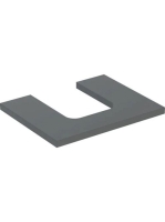 Geberit One mosdópult középső kivágással, pultra ültethető tálformájú mosdóhoz 60x47 cm, matt láva 505.271.00.3