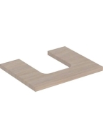 Geberit One mosdópult középső kivágással, pultra ültethető tálformájú mosdóhoz 60x47 cm, tölgy 505.271.00.5