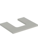 Geberit One mosdópult középső kivágással, pultra ültethető tálformájú mosdóhoz 60x47 cm, matt greige 505.271.00.7