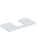 Geberit One mosdópult középső kivágással, pultra ültethető tálformájú mosdóhoz 75x47 cm, matt fehér 505.272.00.2