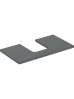 Geberit One mosdópult középső kivágással, pultra ültethető tálformájú mosdóhoz 75x47 cm, matt láva 505.272.00.3